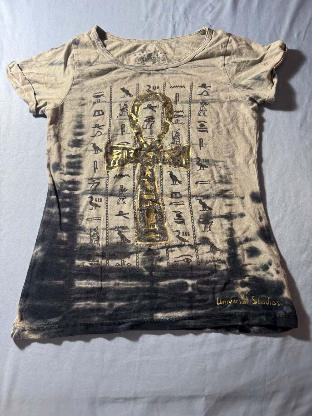 Universal Studios Egyptian Ankh Tie-Dye T-Shirt S